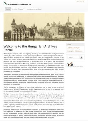 The Hungarian National Archives Database