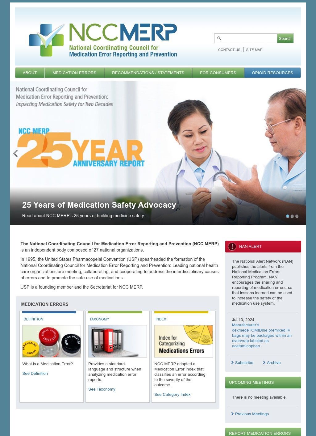 National Coordinating Council for Medication Error Reporting and Prevention